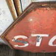 画像3: 1940s Vintage U.S.A Embossed Stop Road Sign (B039) 