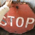 画像6: 1940s Vintage U.S.A Embossed Stop Road Sign (B039) 