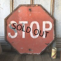 1940s Vintage U.S.A Embossed Stop Road Sign (B039) 
