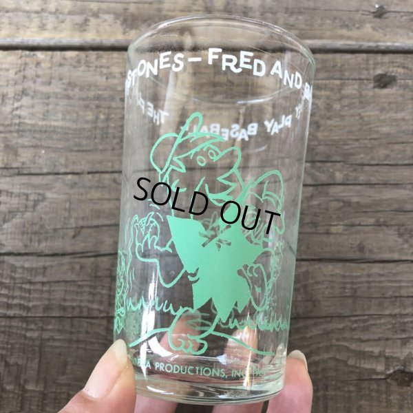 画像2: 60s Vintage The Flintstones Welch's Glass Green (B046)