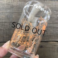 60s Vintage The Flintstones Welch's Glass Orange (B045)