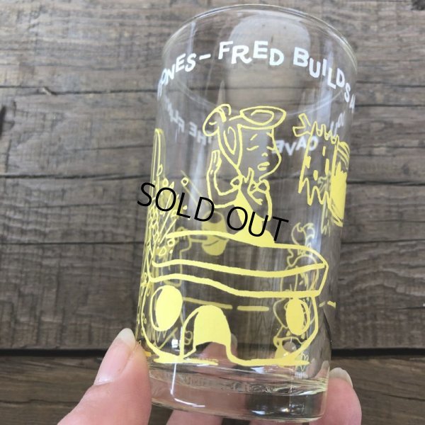画像3: 60s Vintage The Flintstones Welch's Glass Yellow (B043)