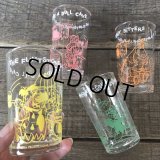 60s Vintage The Flintstones Welch's Glass Yellow (B043)