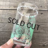 60s Vintage The Flintstones Welch's Glass Green (B046)