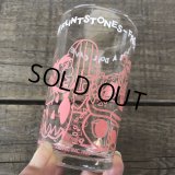 60s Vintage The Flintstones Welch's Glass Pink (B044)
