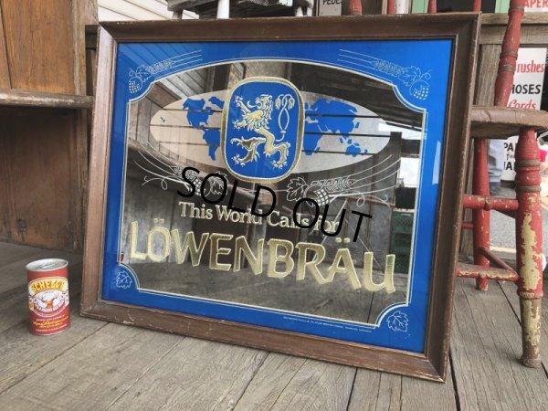 画像1: Vintage Lowenbrau Beer Pub Mirror (B050)