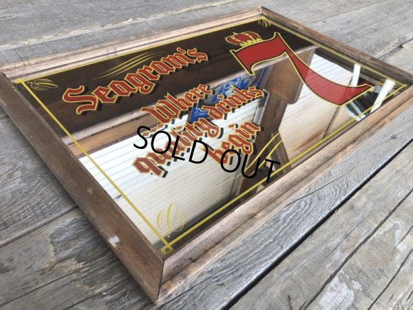 画像3: Vintage Seagram's 7 Crown Whiskey Pub Mirror (B051)