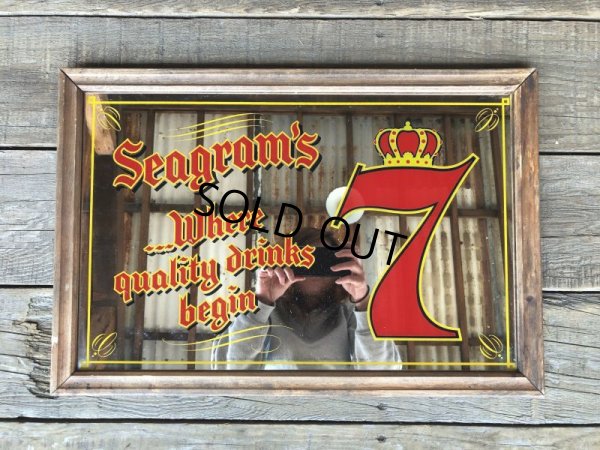 画像2: Vintage Seagram's 7 Crown Whiskey Pub Mirror (B051)