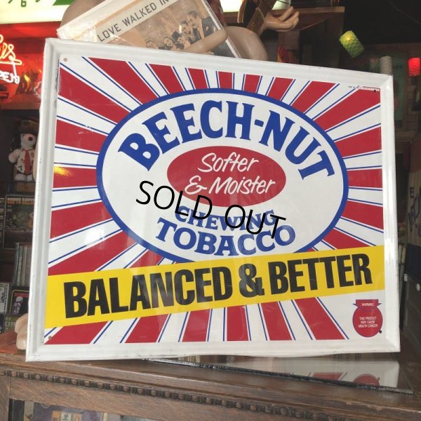 画像1: 80s Vintage Beech-Nut Chewing Tobacco Store Display Sign (B053)