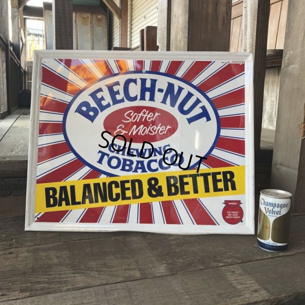 画像11: 80s Vintage Beech-Nut Chewing Tobacco Store Display Sign (B053)