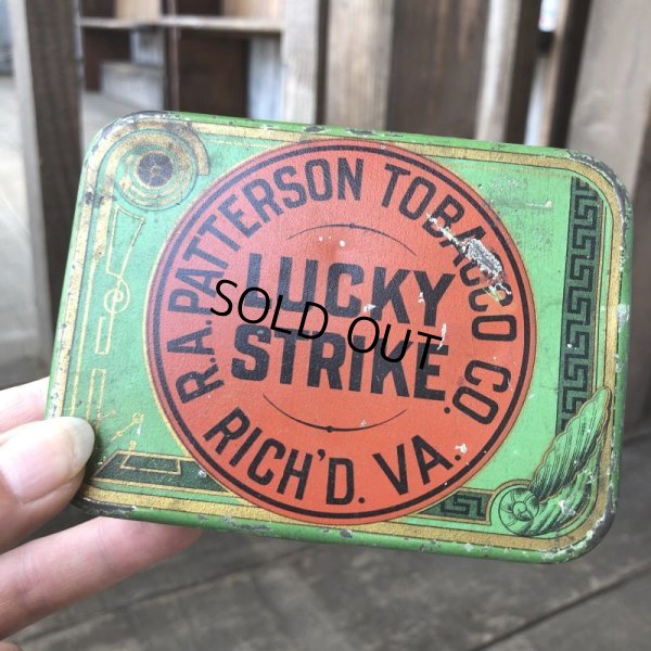 画像1: Vintage Lucky Strike Cigarette Tabacco Tin Can (B059)