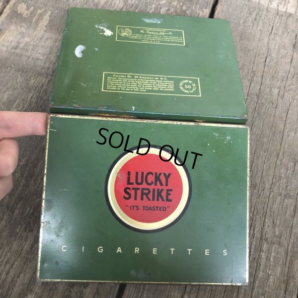 画像5: Vintage Lucky Strike Cigarette Tabacco Tin Can (B063)