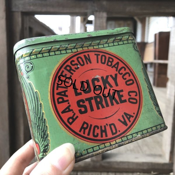 画像1: Vintage Lucky Strike Cigarette Tabacco Tin Can (B061)