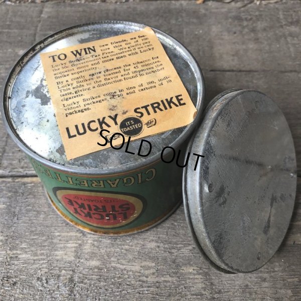 画像4: Vintage Lucky Strike Cigarette Tabacco Tin Can (B058)