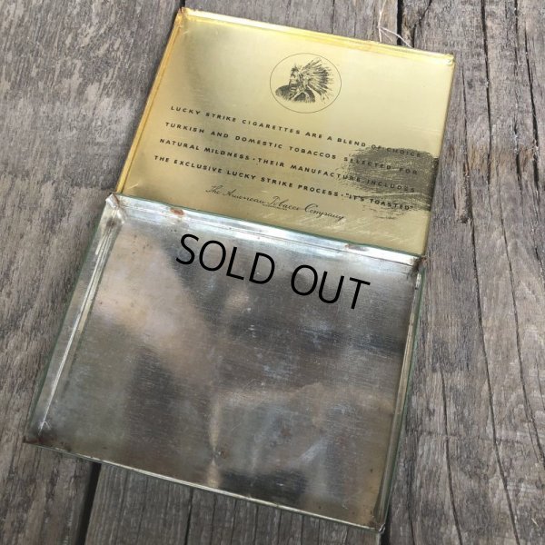 画像4: Vintage Lucky Strike Cigarette Tabacco Tin Can (B063)