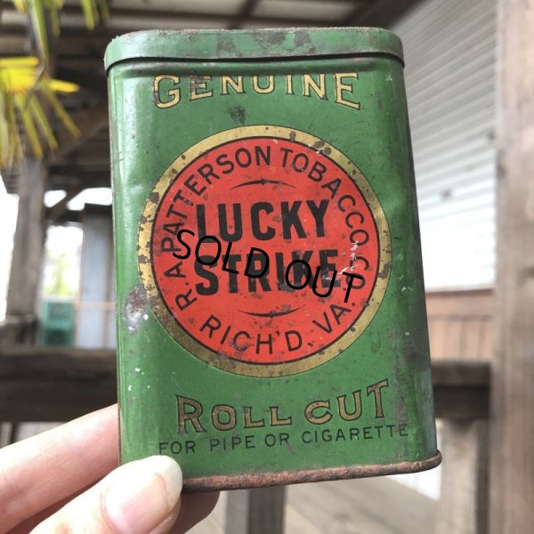 画像1: Vintage Lucky Strike Cigarette Tabacco Tin Can (B060)