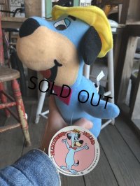 80s Vintage MIGHTY STAR Plush Doll HUCKLEBERRY HOUND (B085)