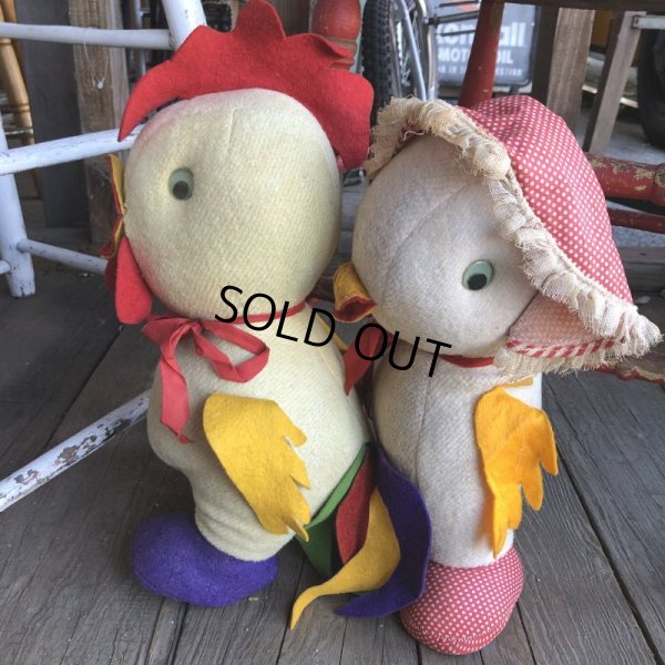 画像5: Vintage American Primitive Chicken Doll Set (B129)