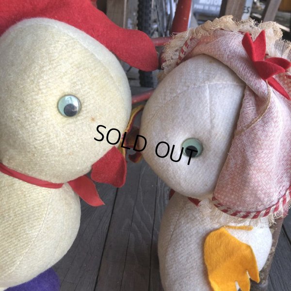 画像6: Vintage American Primitive Chicken Doll Set (B129)