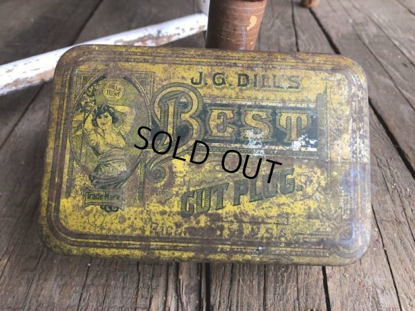画像1: Vintage U.S.A  Advertising Tin Can J.G. DILL'S (B133)