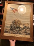 画像1: 40s Vintage Raising the Flag on Iwojima Art Print Framed Poster (B131) (1)