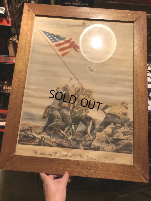 画像1: 40s Vintage Raising the Flag on Iwojima Art Print Framed Poster (B131)