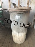 1940s Vintage Industriel Heavy Duty Iron Trash Box (B133)