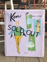 60s Vintage Mattel Barbie Ken Fashion Doll Case (B163)