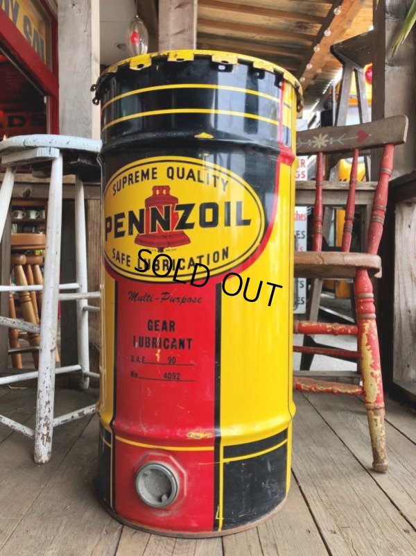 画像2: Vintage PENNZOIL Oil Drum Can Good Condition (B196)