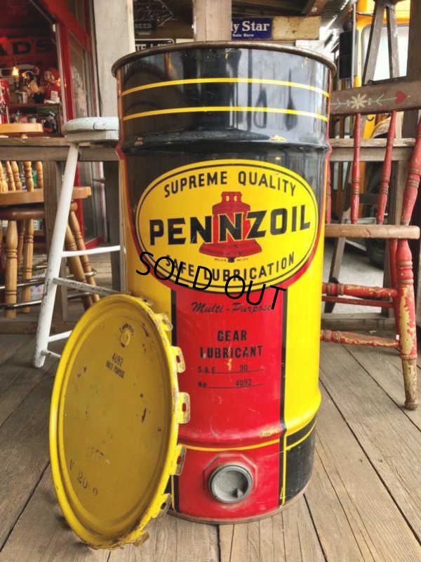 画像9: Vintage PENNZOIL Oil Drum Can Good Condition (B196)
