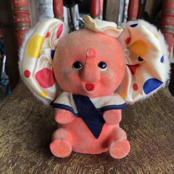 画像1: Vintage Polka dot Pink Elephant Piggy Bank (B197)