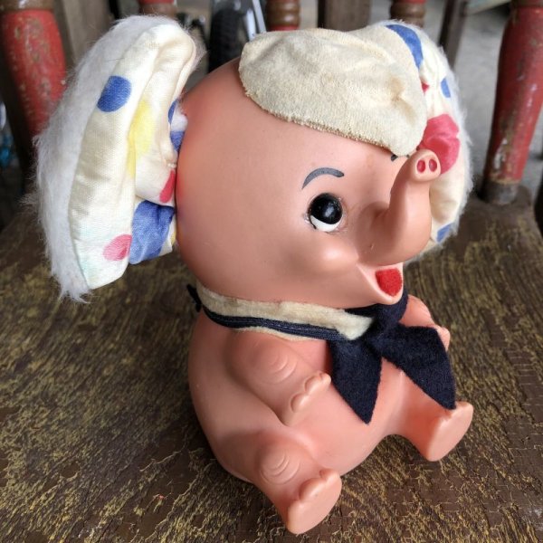 画像2: Vintage Polka dot Pink Elephant Piggy Bank (B198)