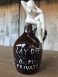 画像10: Vintage Japan Nude Naked Pin-up Girl Ceramic Decanter  Lay Off .. (B203)