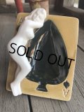 Vintage Japan Nude Naked Pin-up Girl Ceramic Ashtray (B201)