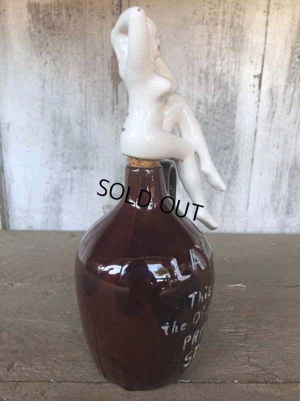 画像5: Vintage Japan Nude Naked Pin-up Girl Ceramic Decanter  Lay Off .. (B202)