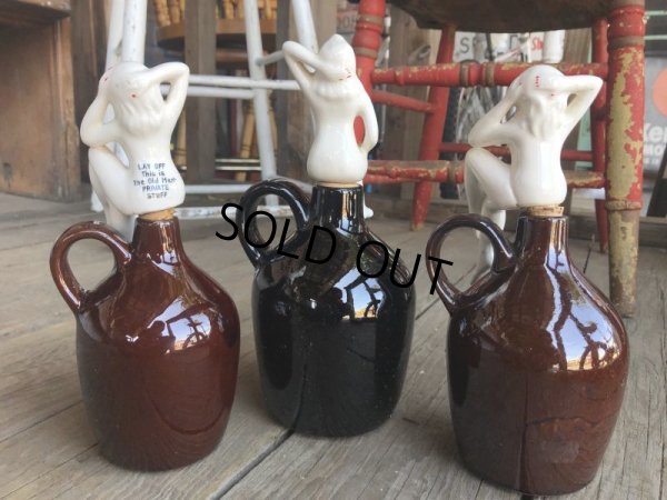 画像13: Vintage Japan Nude Naked Pin-up Girl Ceramic Decanter  Lay Off .. (B203)