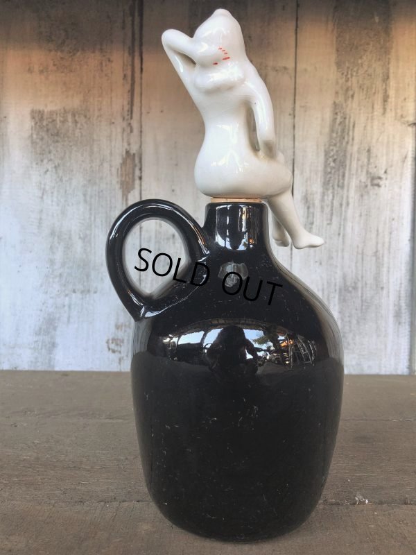 画像5: Vintage Japan Nude Naked Pin-up Girl Ceramic Decanter  Lay Off .. (B204)
