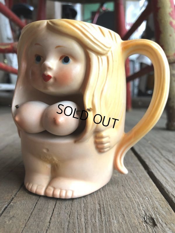 画像4: Vintage Japan Nude Naked Pin-up Girl Ceramic Mug (B200)