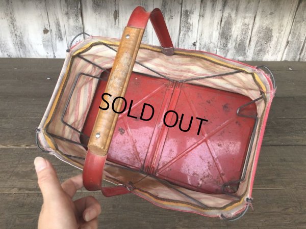 画像6: 40s Vintage Grocery Store Shopping Canvas Basket  (B219)