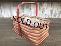 40s Vintage Grocery Store Shopping Canvas Basket  (B219)