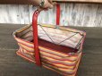 画像10: 40s Vintage Grocery Store Shopping Canvas Basket  (B219)