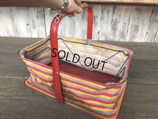 画像10: 40s Vintage Grocery Store Shopping Canvas Basket  (B219)