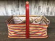 画像4: 40s Vintage Grocery Store Shopping Canvas Basket  (B219)