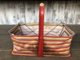 画像3: 40s Vintage Grocery Store Shopping Canvas Basket  (B219)