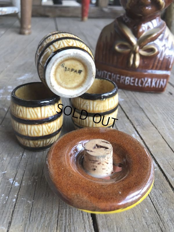 画像7: Vintage Drunk 4 Eyes Decanter Kwitcherbell Yankin w/shot glass SET (B223)