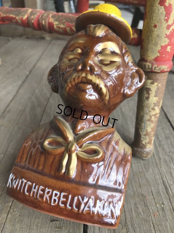 画像10: Vintage Drunk 4 Eyes Decanter Kwitcherbell Yankin w/shot glass SET (B223)