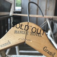 Vintage Antique Advertising Wood Hanger MANGER HOTEL (B237)