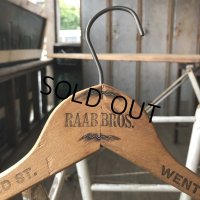Vintage Antique Advertising Wood Hanger RAAB BROS. (B253)