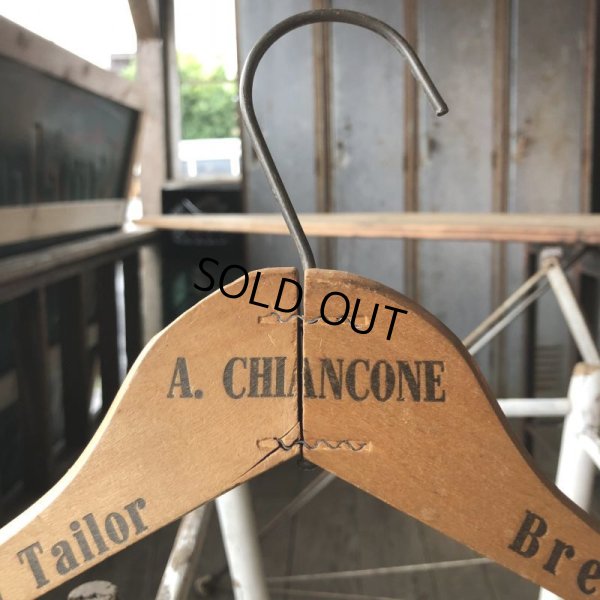 画像1: Vintage Antique Advertising Wood Hanger A. CHIANCONE (B255)