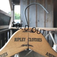 Vintage Antique Advertising Wood Hanger RIPLEY CLOTHES (B243)